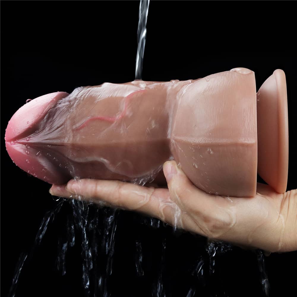 The 7 inches fat silicone butt plug dildo is fully washable