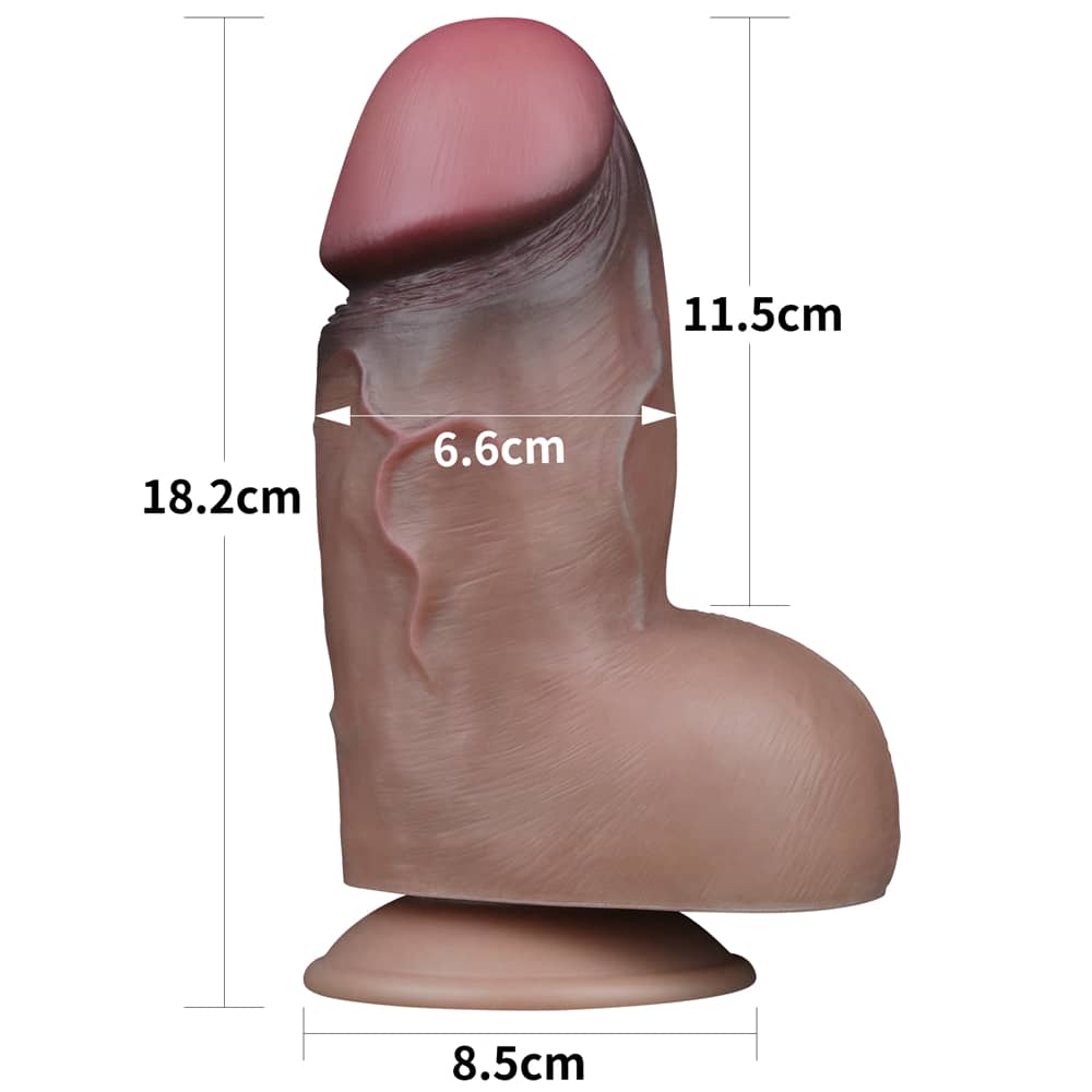 The size of the 7 inches fat silicone butt plug dildo