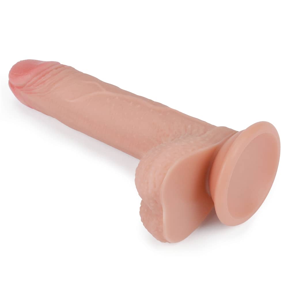 The suction cup of the 7 inches dual layered silicone flesh dildo