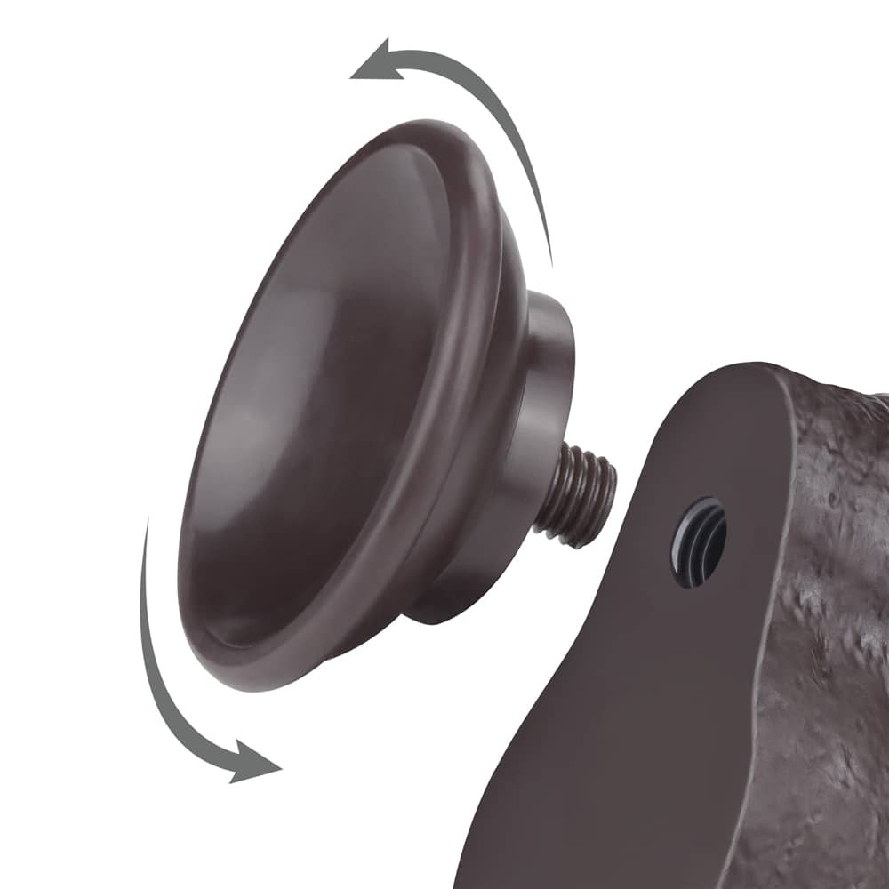 The removable suction cup of the 7 inches sliding skin dual layer black dong 