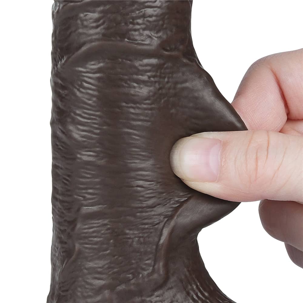 Super real feel experience with this 7.5 inches  sliding skin dual layer dong black