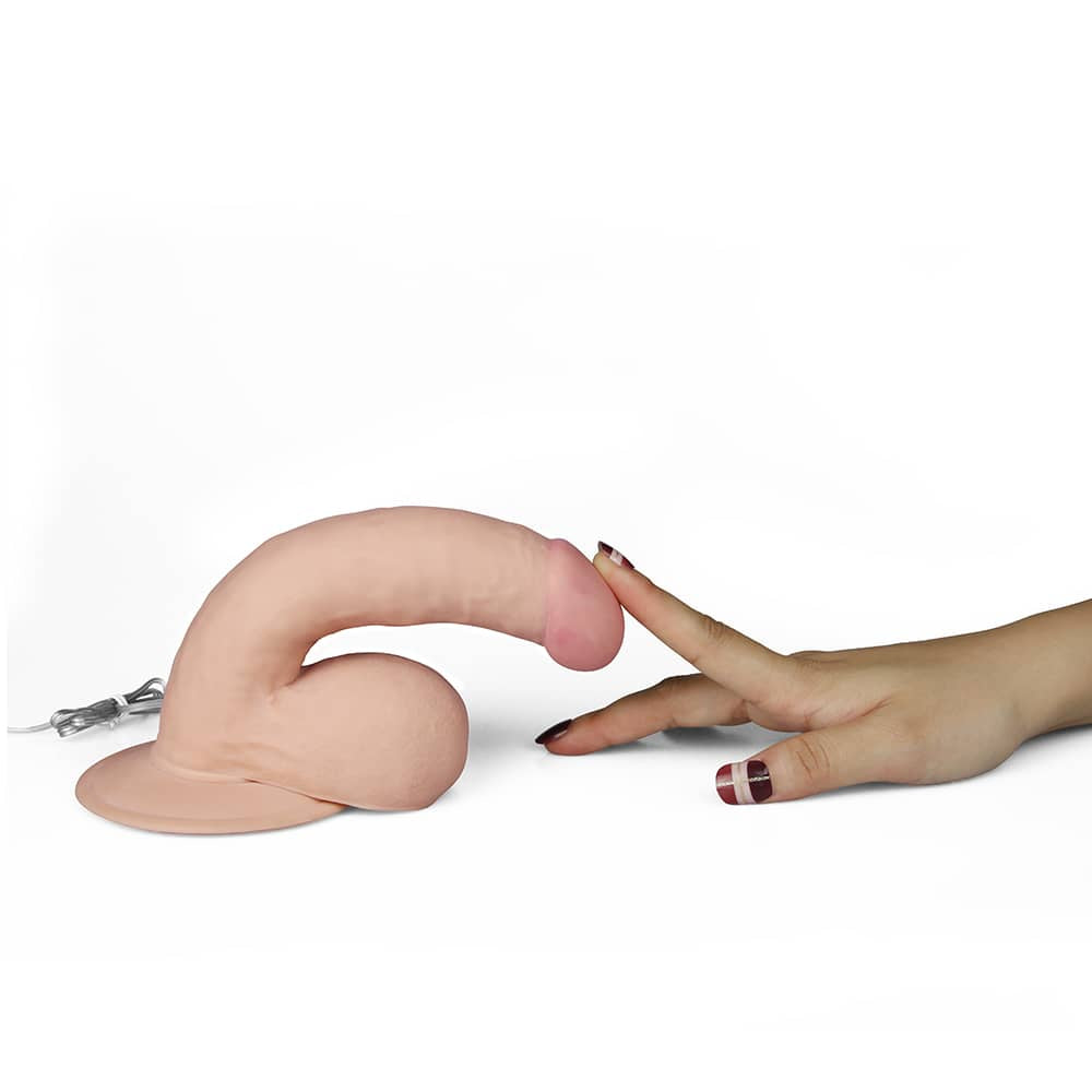 The 7.5 inches ultra soft vibrating dude bends ultra softly