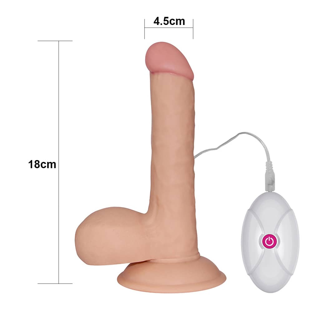 The size of the 7.5 inches ultra soft vibrating dude 