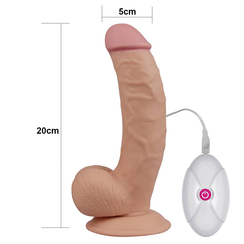 The size of the 8.5 inches ultra soft vibrating dude 