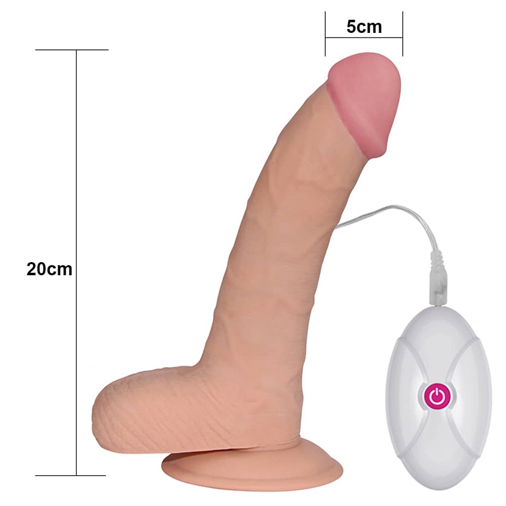 The size of the 8.8 inches the ultra soft vibrating dude 