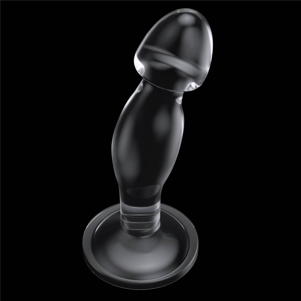 The 6.5 inches flawless clear prostate plug is made of skin-safe TPE for a safe and comfortable experience