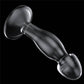 The 6.5 inches flawless clear prostate plug is firmly attached to the wall with its suction cup