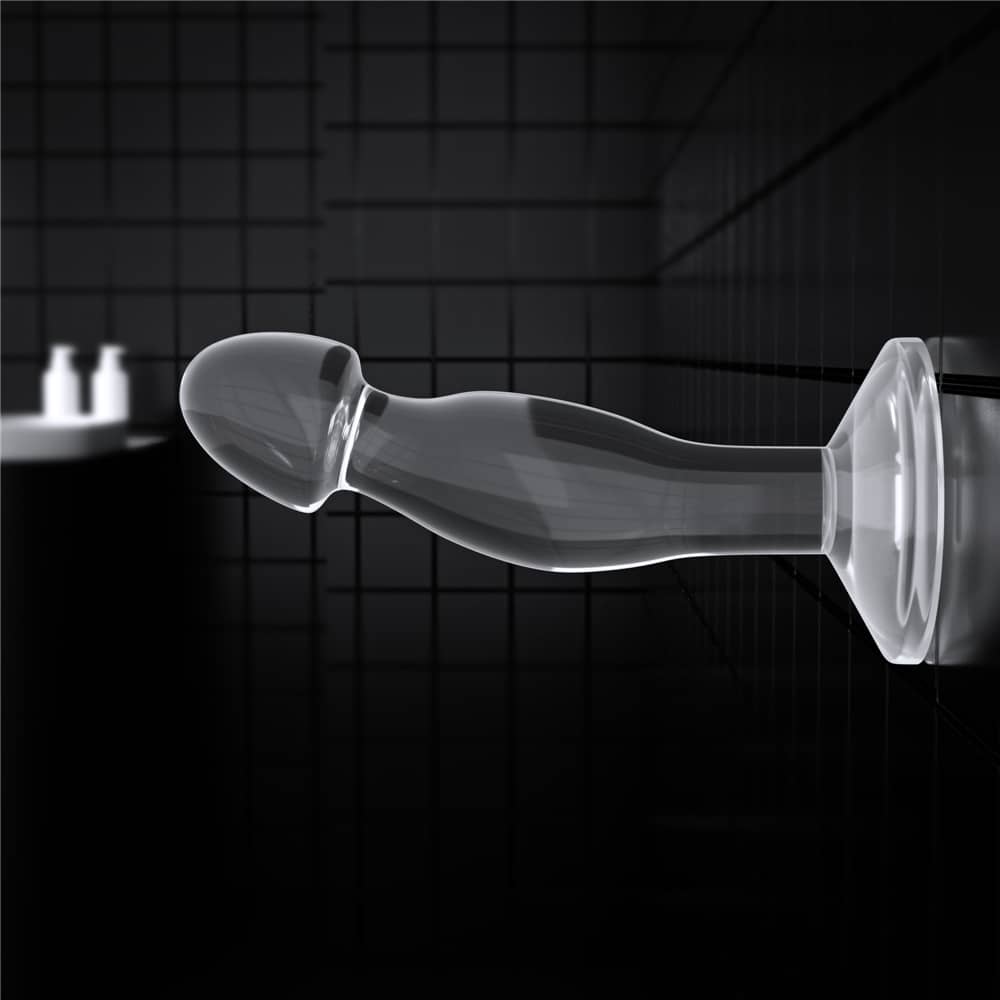 6.5 inches flawless clear prostate plug can be easily attached to the wall