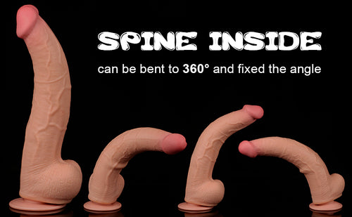 13.5" Soft Sliding Realistic Dildo - Satisfaction Guaranteed!