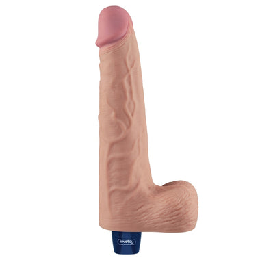 10" REAL SOFTEE Rechargeable Vibrating Dildo Flesh