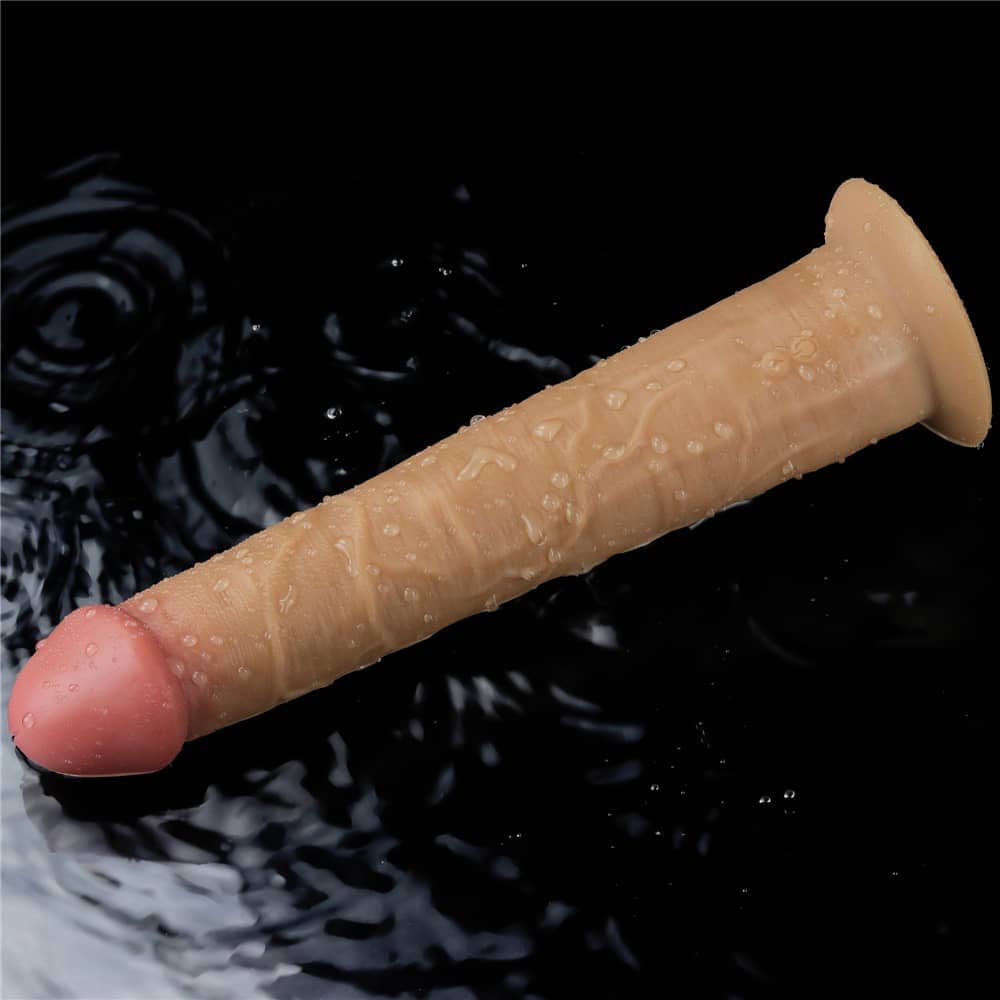 The 10 inches silicone vibrating rotating dildo is 100% waterproof