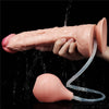 Squirting Dildo | 10'' Soft Realistic Squirting Ejaculating Dildo with Enema Bulb