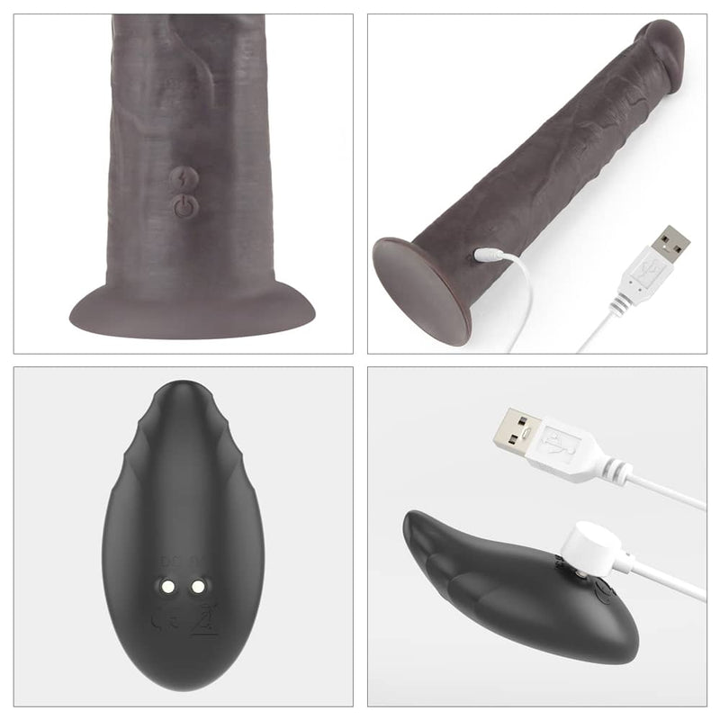 Tutorial on charging the 10 inches black dual layered silicone rotator 