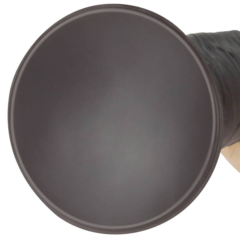 The suction cup of the 10 inches black dual layered silicone rotator 