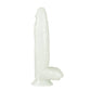 The 10 inches lumino play dildo is upright