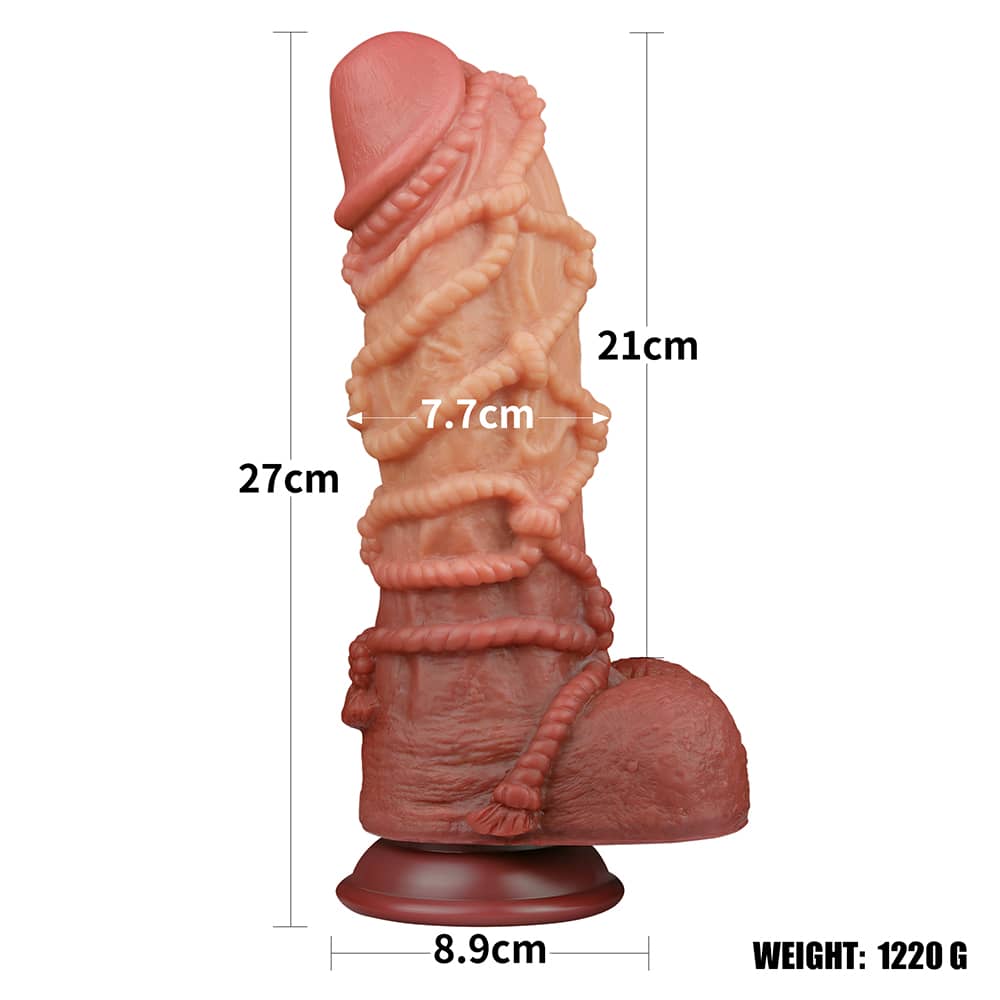 The size of the 10.5 inches monster rope silicone dildo