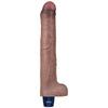 The 10.5 inches rechargeable silicone vibrating dildo is upright