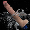 The 10.5 inches rechargeable silicone vibrating dildo is fully washable