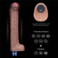 The 10.5 inches rechargeable silicone vibrating dildo has 7 vibration patterns and 3 speeds
