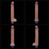 The different angles of the 10.5 inches rechargeable silicone vibrating dildo