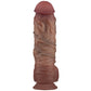 The 10.5 inches xxl dual layered silicone cock  adorned with raised veins