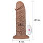 The size of the 10.5 inches realistic chubby vibrating dildo