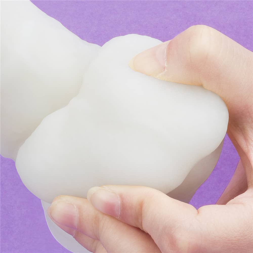 The soft testicle of the 10.5 inches lumino play silicone dildo
