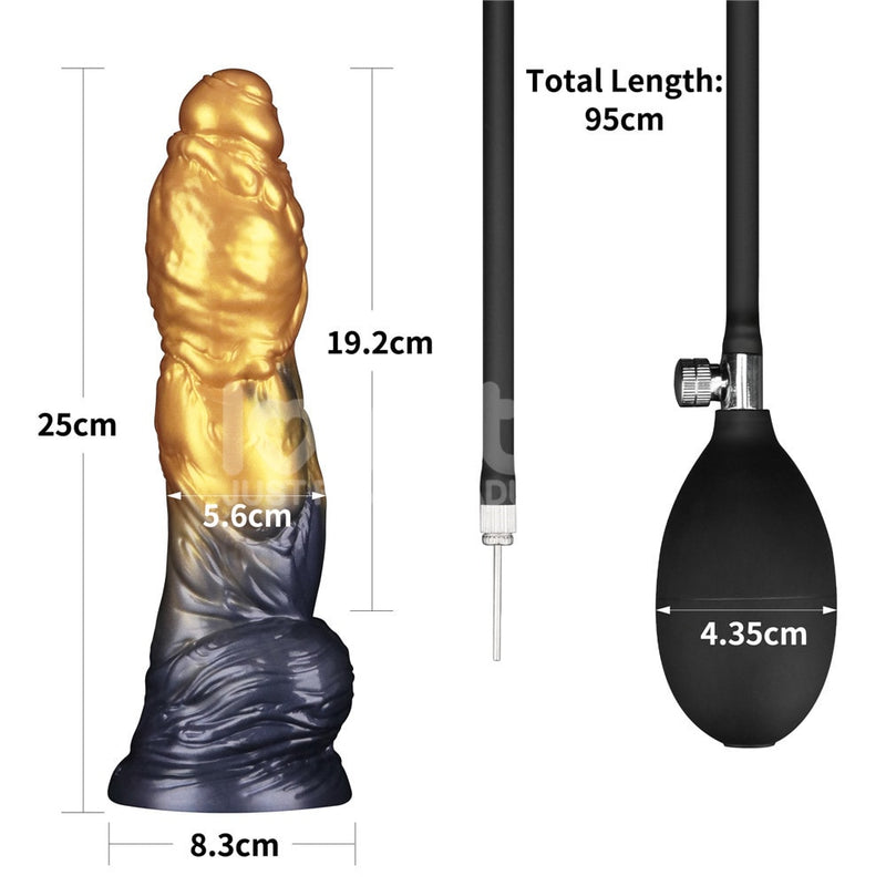 8'' Dual Density Silicone Inflatable Dildo