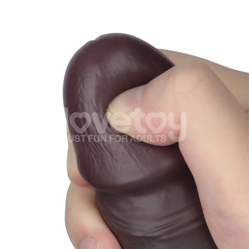 10'' Sliding Skin Pro II Dual Layer Silicone Dong Black