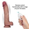 10" Vibrating Sliding Skin Pro II Silicone Dong
