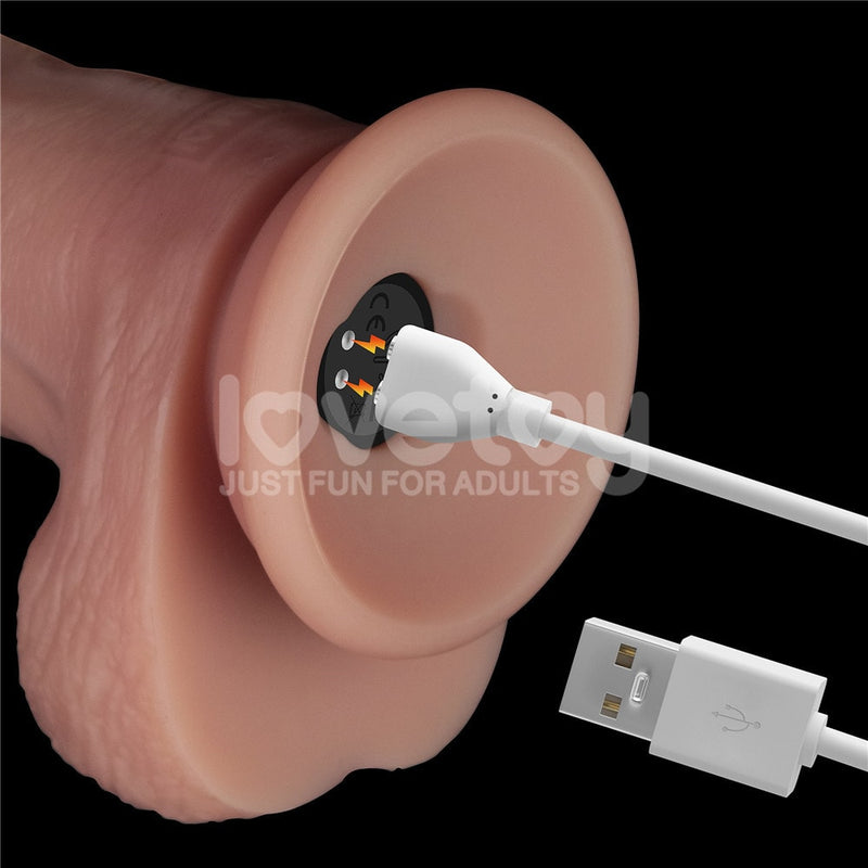 10" Vibrating Sliding Skin Pro II Silicone Dong