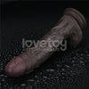 10" Vibrating Sliding Skin Pro II Silicone Dong Black