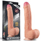 The packaging of the 11 inches dual layer platinum silicone cock