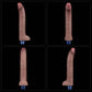 The different angles of the 11 inches rechargeable silicone vibrating dildo