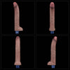 The different angles of the 11 inches rechargeable silicone vibrating dildo