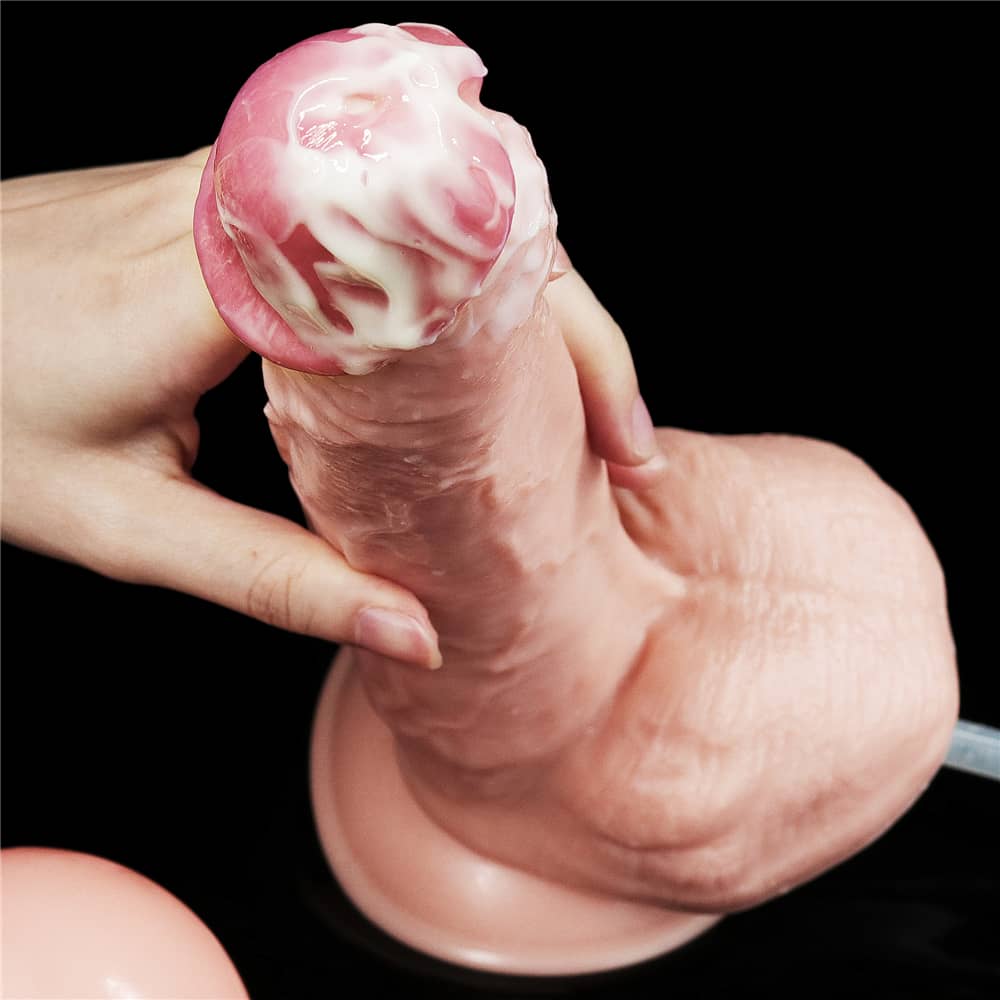 The lube on the head of the 11 inches squirt extreme dildo