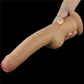 A man holds the handle grip of the 11 inches dual layered handle foreskin cock