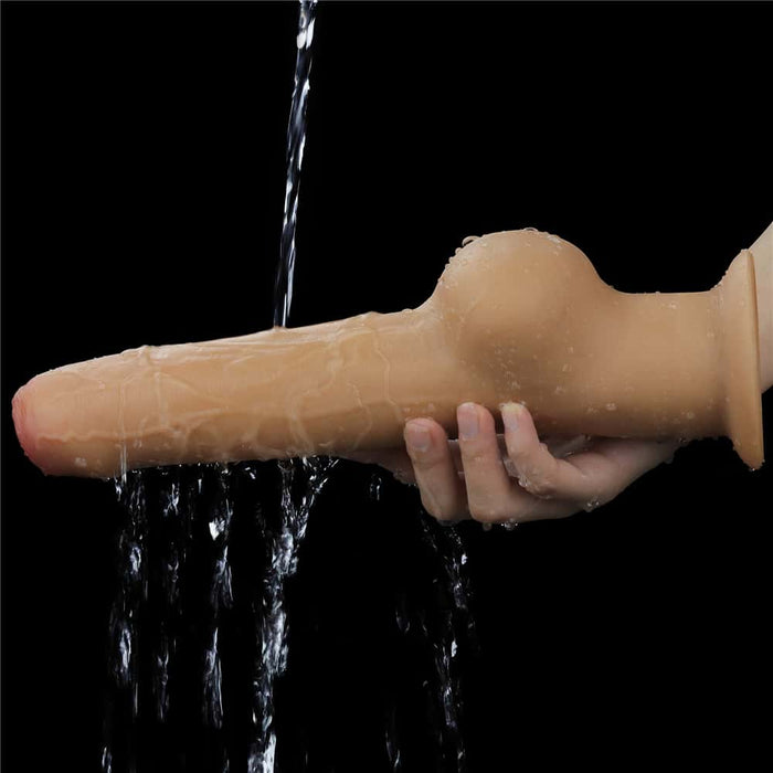Monster Dildo | 11'' Dual Density Dildo Handle Foreskin Cock