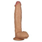 The 11 inches king sized realistic dildo stands upright