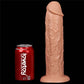 Comparison between the 11 inches realistic long dildo and beverage cans
