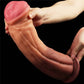 The 12 inches dual layer silicone horse dildo bends ultra softly