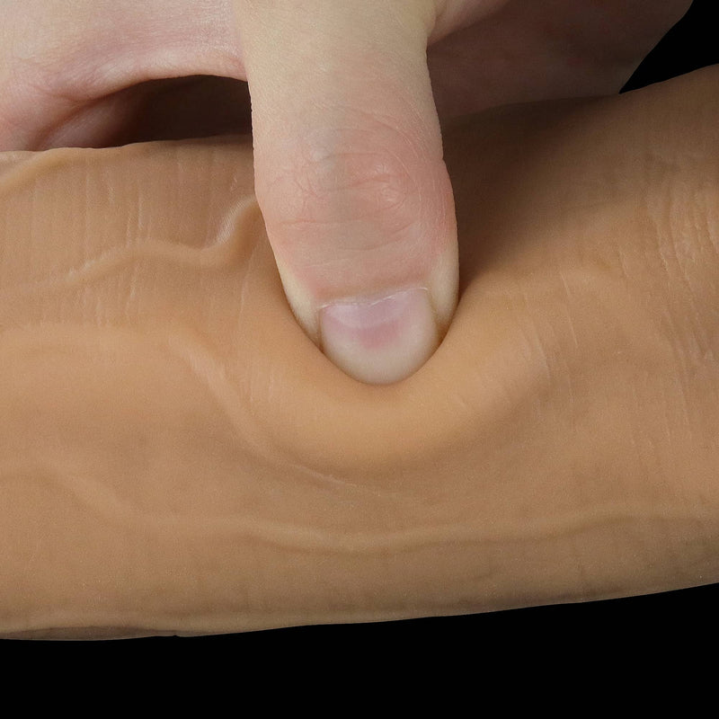 Super real feel experience with this 12 inches silicone dildo with grip handle