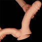 The elasticity between the dould heads of the 12 inches realistic mega double dildo