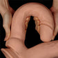 The 12 inches realistic mega double dildo bends ultra softly