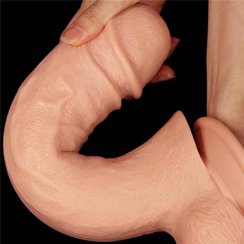 The flexible bendy shaft of the 12 inches realistic mega double dildo