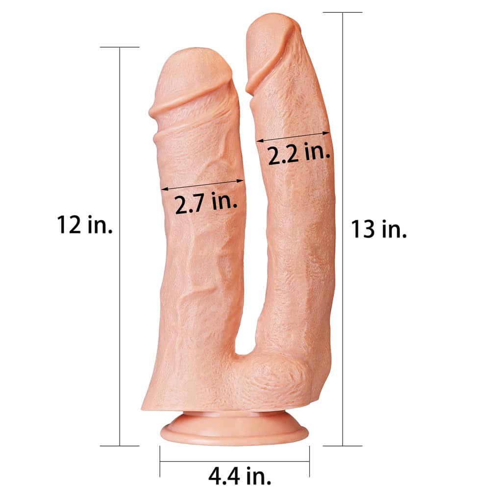 The size of the 12 inches realistic mega double dildo