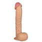 The 12 inches legendary king sized realistic dildo shows its back and balls 