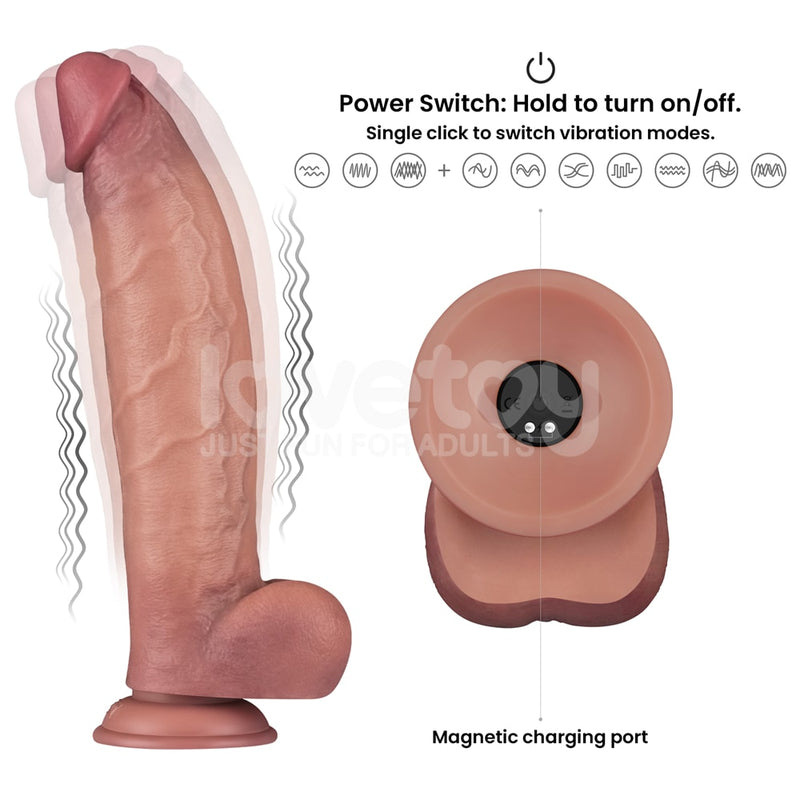 12'' Vibrating Dual Density Power Cock