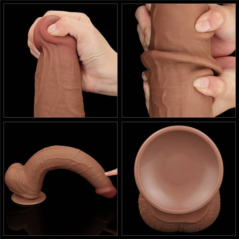 Dual Density Dildo | 13.5” Soft Sliding Monster