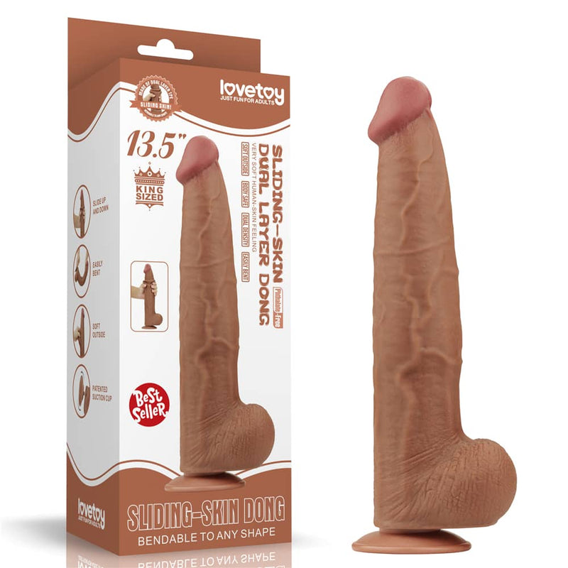 Dual Density Dildo | 13.5” Soft Sliding Monster